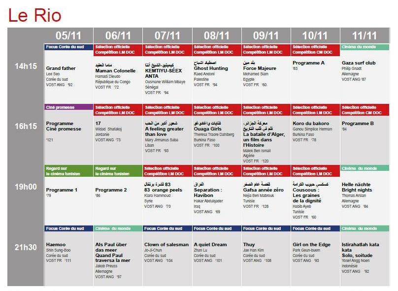 JCC 2017 : programme Le Rio