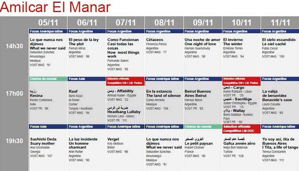 JCC 2017 : programme Amilcar Manar