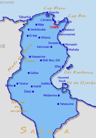 plan de la tunisie